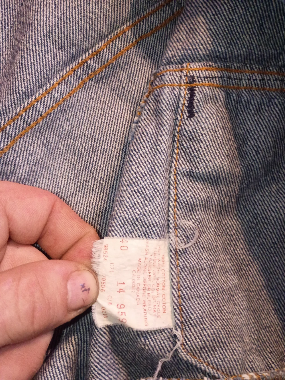 Vintage Levi's Blue Denim Jacket (Vest)